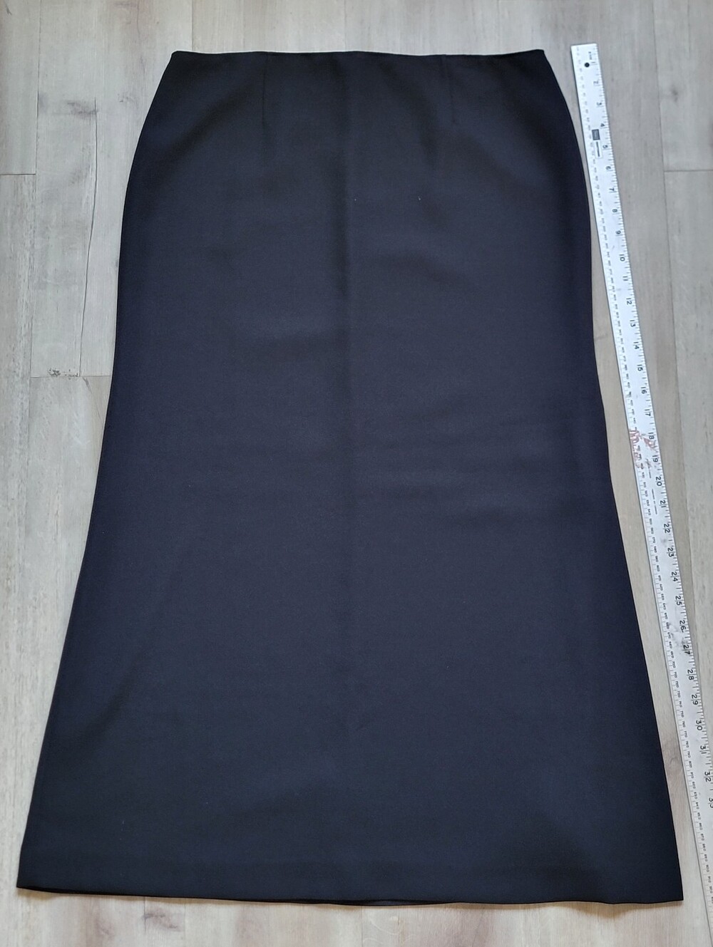 Vintage Braemar Petites Black A-Line Maxi Skirt - Made in Canada - Size 12
